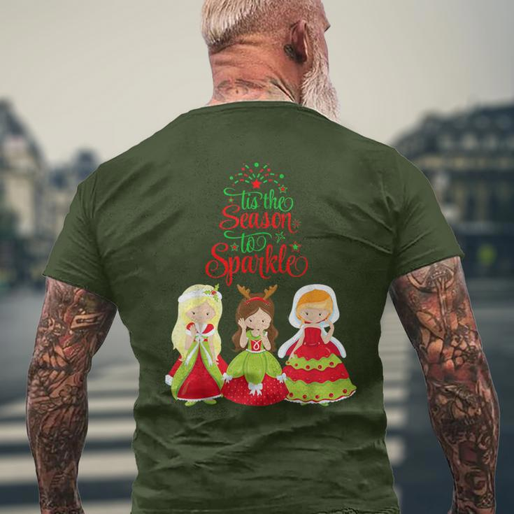 Tis The Season To Sparkle Christmas Princess Men's T-shirt Back Print Gifts for Old Men