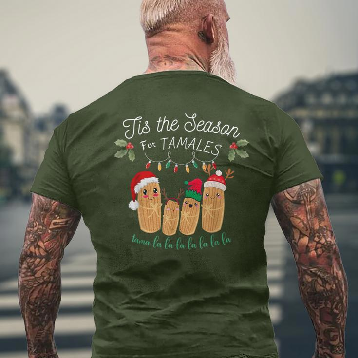 Tis The Season For Tamales Mexican Christmas Men's T-shirt Back Print Gifts for Old Men