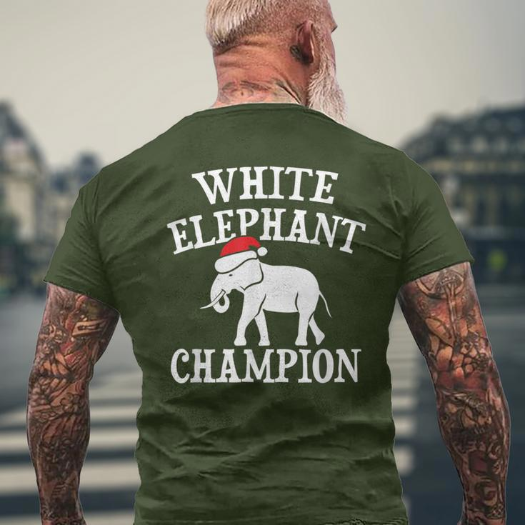 White Elephant Champion Party Christmas Men's T-shirt Back Print Gifts for Old Men
