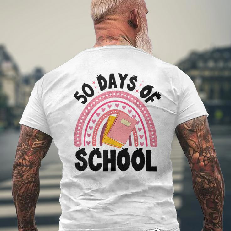 50 Days Of School Children Happy 50Th Day Of School Men's T-shirt Back Print Gifts for Old Men