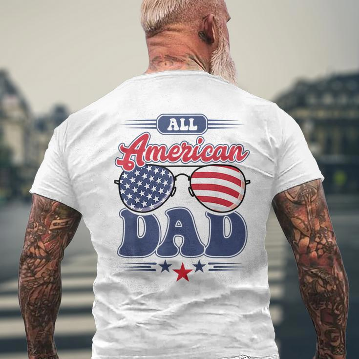 All American Dad 4Th Of July Family Matching Mens Back Print T-shirt Gifts for Old Men