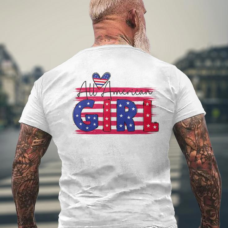 All American Girls 4Th Of July Daughter Men's Crewneck Short Sleeve Back Print T-shirt Gifts for Old Men