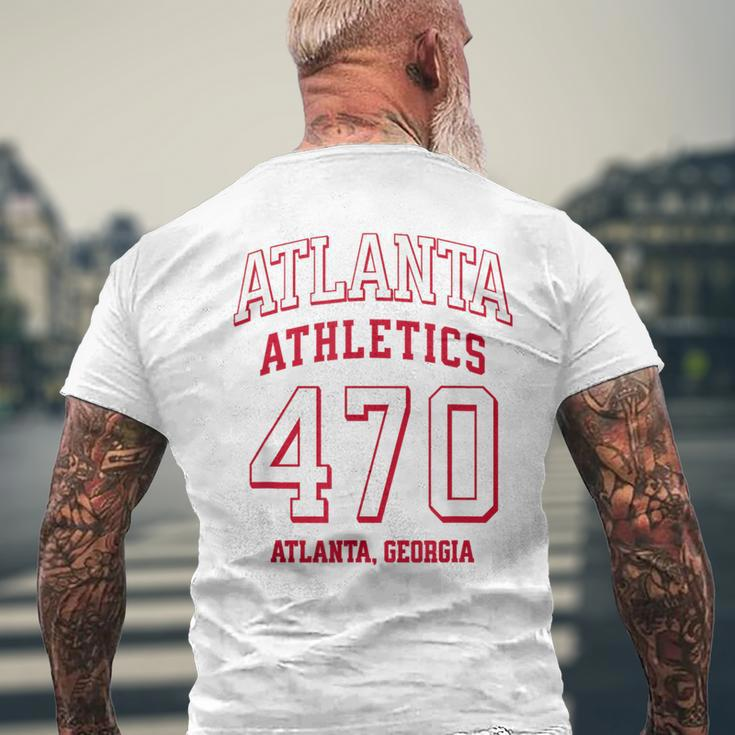 Atlanta Athletics 470 Atlanta Ga For 470 Area Code Men's T-shirt Back Print Gifts for Old Men