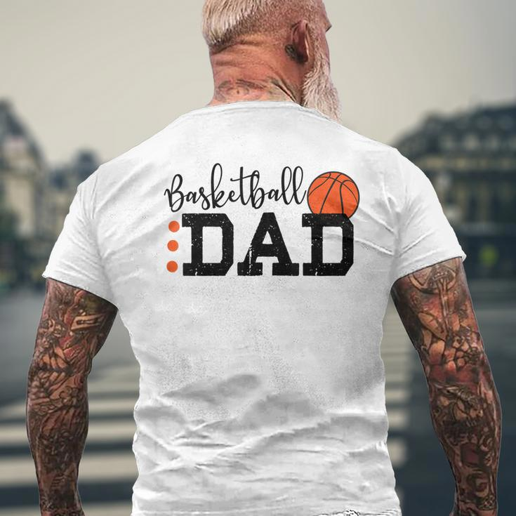 Basketball Dad Sport Lovers Happy Fathers Day Men's Back Print T-shirt Gifts for Old Men