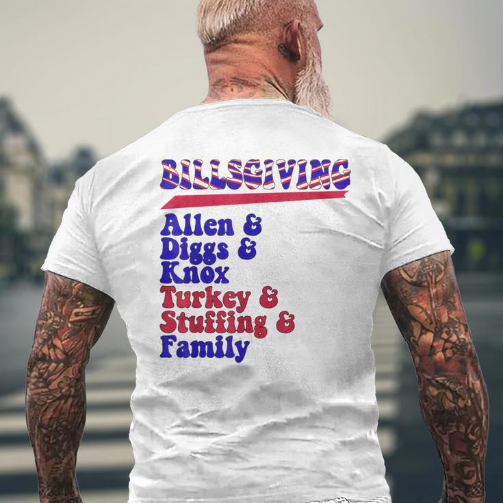 Billsgiving Buffalo Thanksgiving Men's Back Print T-shirt Gifts for Old Men