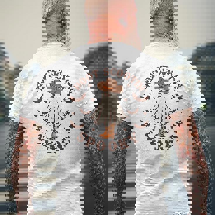 Boot Scootin Spooky And Cowboy Ghost Cute Spooky Men's T-shirt Back Print Gifts for Old Men