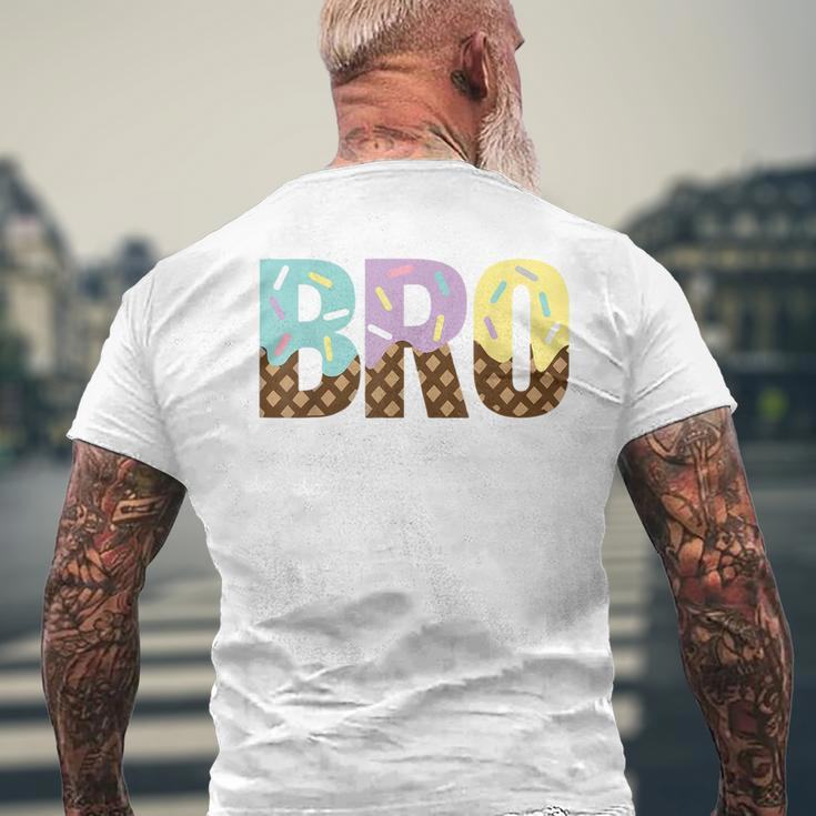 Brother Of The Sweet One Ice Cream 1St First Birthday Family Mens Back Print T-shirt Gifts for Old Men
