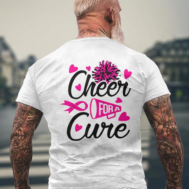 Cheer For A Cure Breast Cancer Awareness Men's T-shirt Back Print Gifts for Old Men