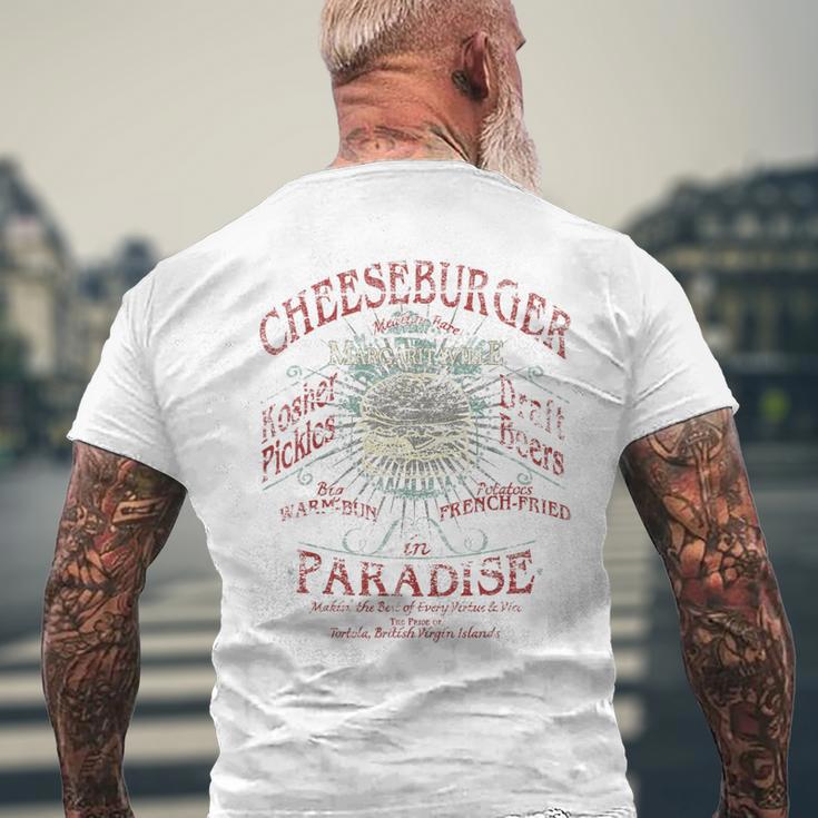 Cheeseburger In Paradise Men's T-shirt Back Print Gifts for Old Men