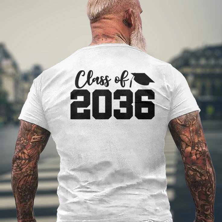 Class Of 2036 First Day Of School Grow With Me Graduation Men's T-shirt Back Print Gifts for Old Men