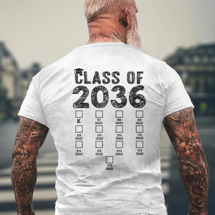Class Of 2036 Grow With Me With Space For Checkmarks Men's T-shirt Back Print Gifts for Old Men
