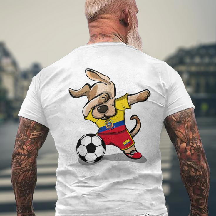 Dabbing Dog Ecuador Soccer Fans Jersey Ecuadorian Football Men's T-shirt Back Print Gifts for Old Men