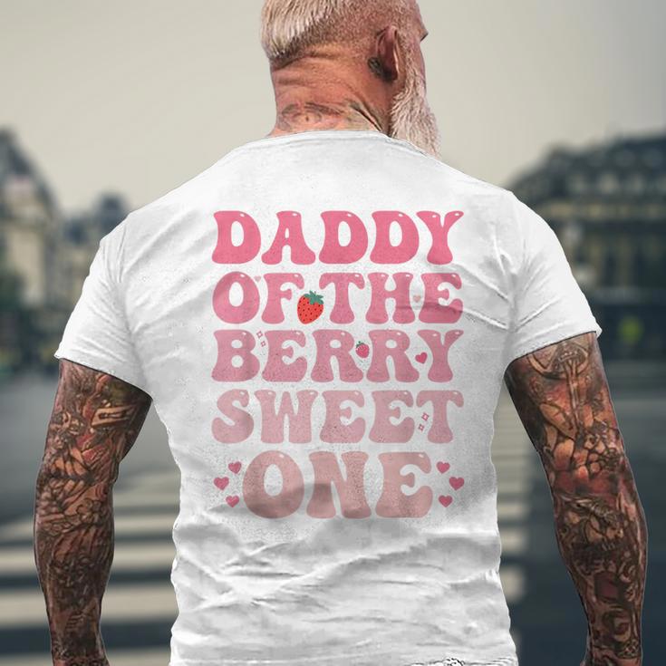 Daddy Of The Berry Sweet Birthday Gifts Sweet Strawberry Mens Back Print T-shirt Gifts for Old Men