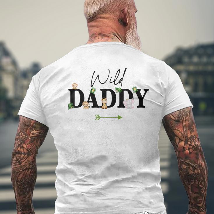 Daddy Of The Wild One Zoo Birthday Safari Jungle Animal Men's T-shirt Back Print Gifts for Old Men