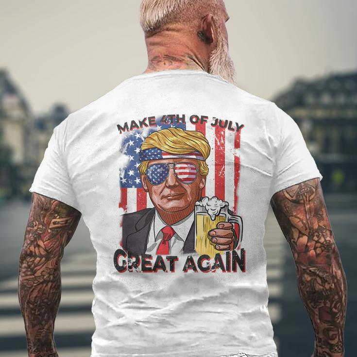 Drink Like Donald Trump 4Th Of July Men Women Usa Flag Mens Back Print T-shirt Gifts for Old Men