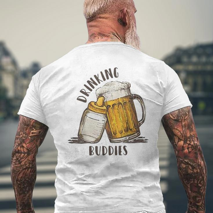 Drinking Buddies Dad And Baby Matching Fist Father Drinking Funny Designs Funny Gifts Mens Back Print T-shirt Gifts for Old Men
