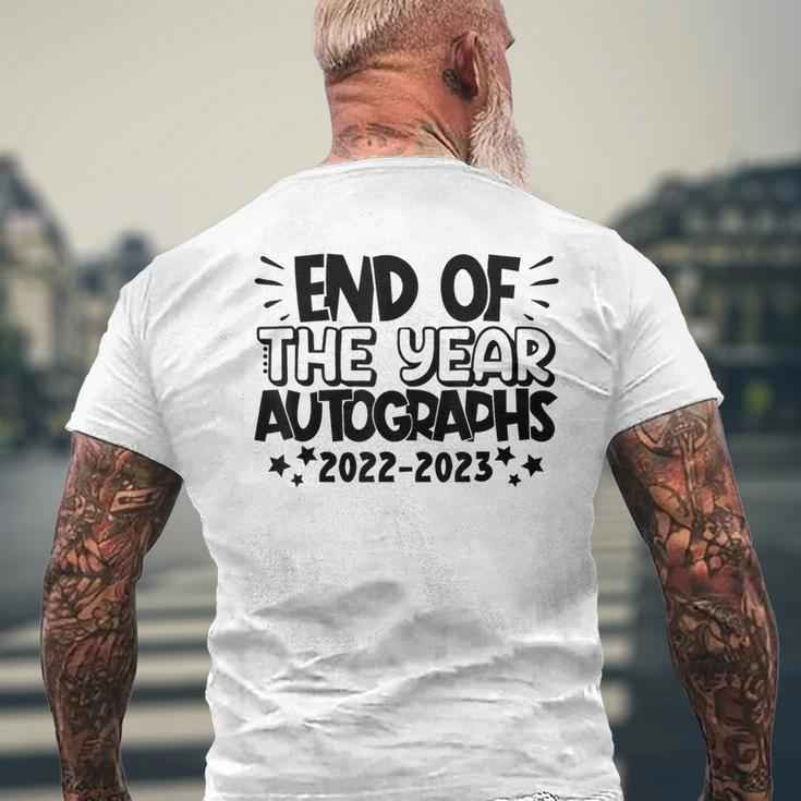 End Of The Year Autographs 2022-2023 Last Day Of School Mens Back Print T-shirt Gifts for Old Men