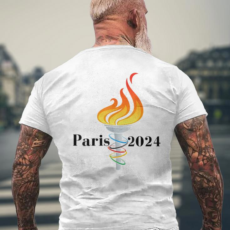 France Paris Games Summer 2024 Sports Medal Supporters Men's T-shirt Back Print Gifts for Old Men