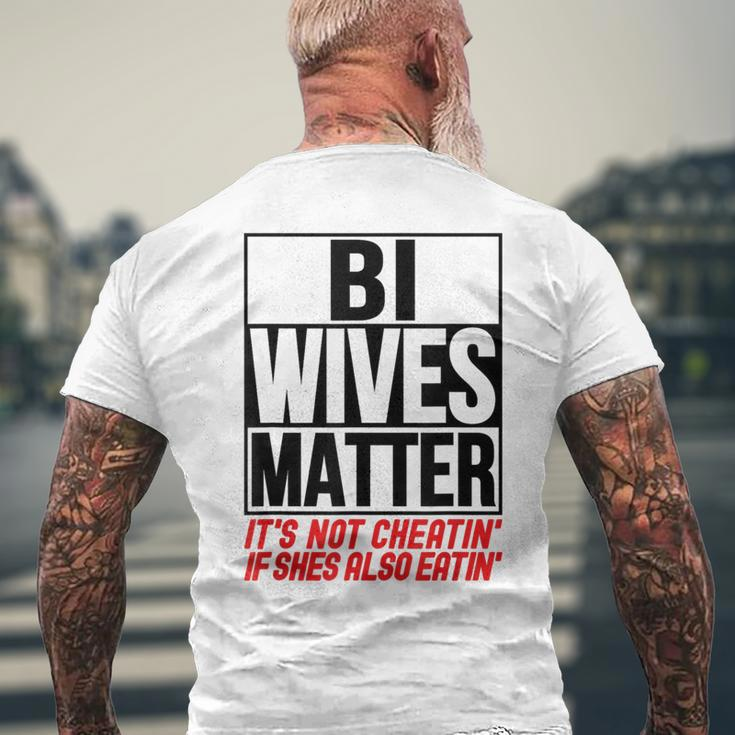 Swingers Bisexual Bi Wives Matter Naughty Party Sex Men's T-shirt Back Print Gifts for Old Men