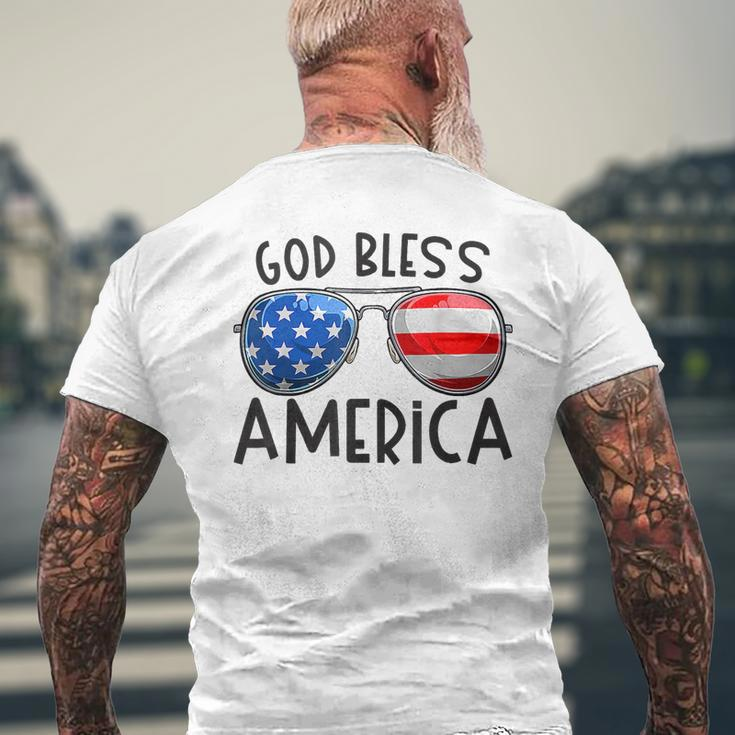 God Bless America Sunglasses Usa Flag Patriotic 4Th Of July Mens Back Print T-shirt Gifts for Old Men