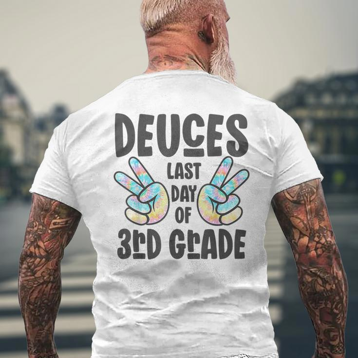 Goodbye Peace Out 3Rd Grade Deuces Last Day Of 3Rd Grade Men's Back Print T-shirt Gifts for Old Men