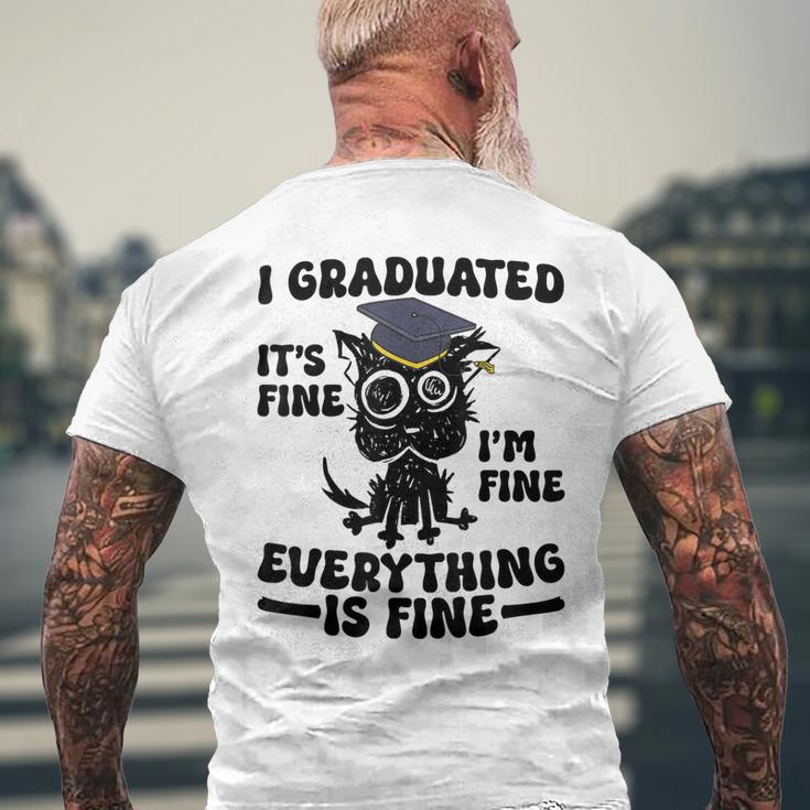 I Graduated Class 2023 Graduate Black Cat Graduation Men's Back Print T ...