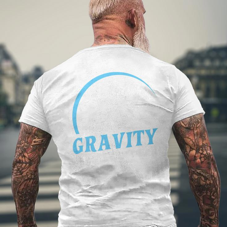 Gravity Is For The Weak High Jump Track Men's T-shirt Back Print Gifts for Old Men