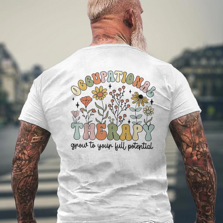 Grow To Full Potential Occupational Therapy Ot Therapist Mens Back Print T-shirt Gifts for Old Men