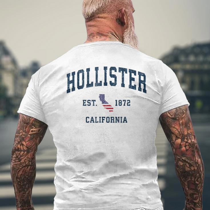 Hollister California Vintage State Usa Flag Athletic Style Mens Back Print T-shirt Gifts for Old Men