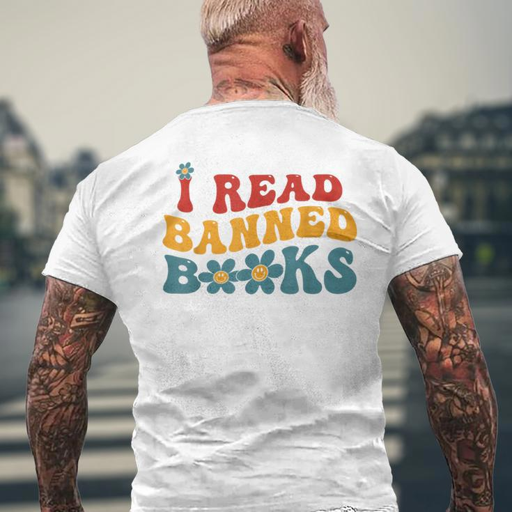 Im With The Banned Book Lover I Read Banned Books Groovy Mens Back Print T-shirt Gifts for Old Men