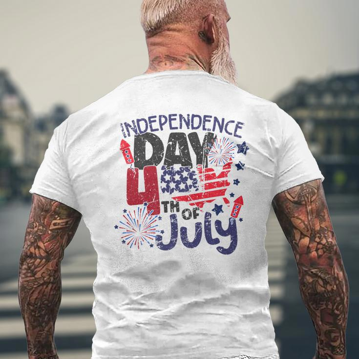 Independence-Day 4Th Of July 2023 Patriotic American Usa Day Mens Back Print T-shirt Gifts for Old Men