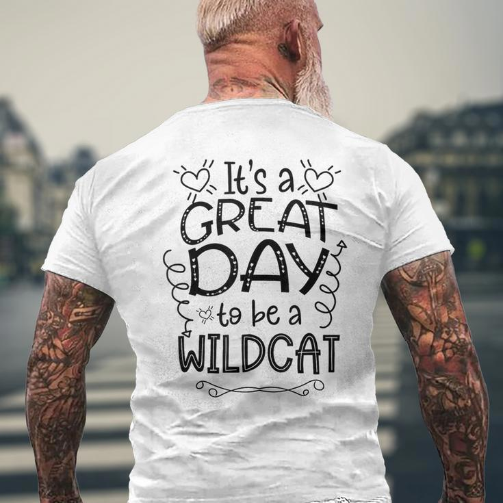 It's Great Day To Be A Wild Cat School Animal Lover Cute Men's T-shirt Back Print Gifts for Old Men