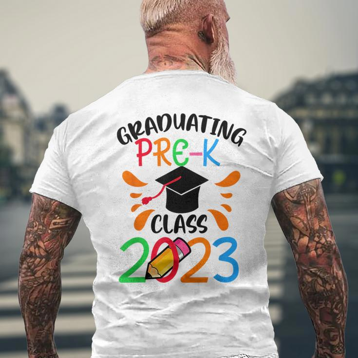 Kids Graduating Prek Class 2023 Funny Prek Graduation Grad Mens Back Print T-shirt Gifts for Old Men