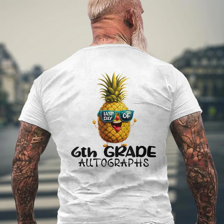 Last Day Of 6Th Grade Autograph Graduation Boys Girls Funny Mens Back Print T-shirt Gifts for Old Men