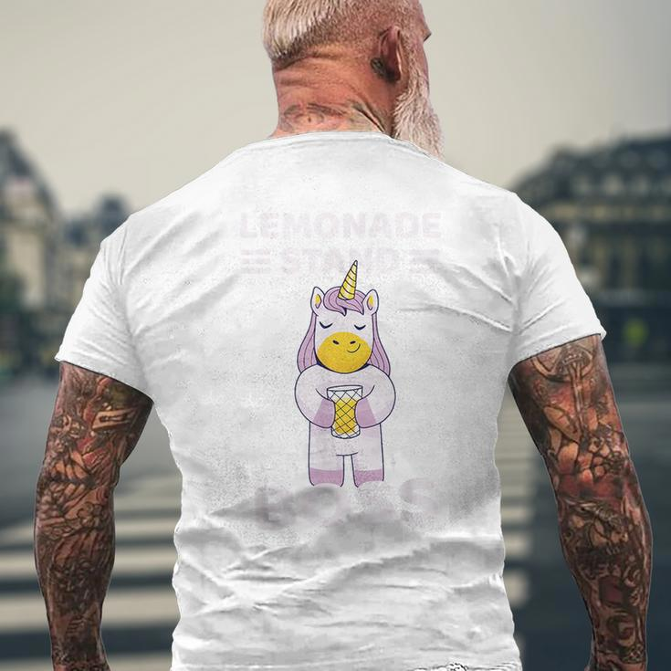 Lemonade Stand Boss Unicorn Girls Mens Back Print T-shirt Gifts for Old Men