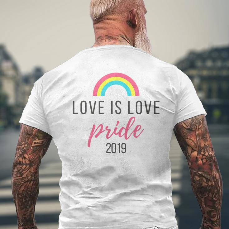 Love Is Love 2019 Lgbt Gay Pride Mens Back Print T-shirt Gifts for Old Men