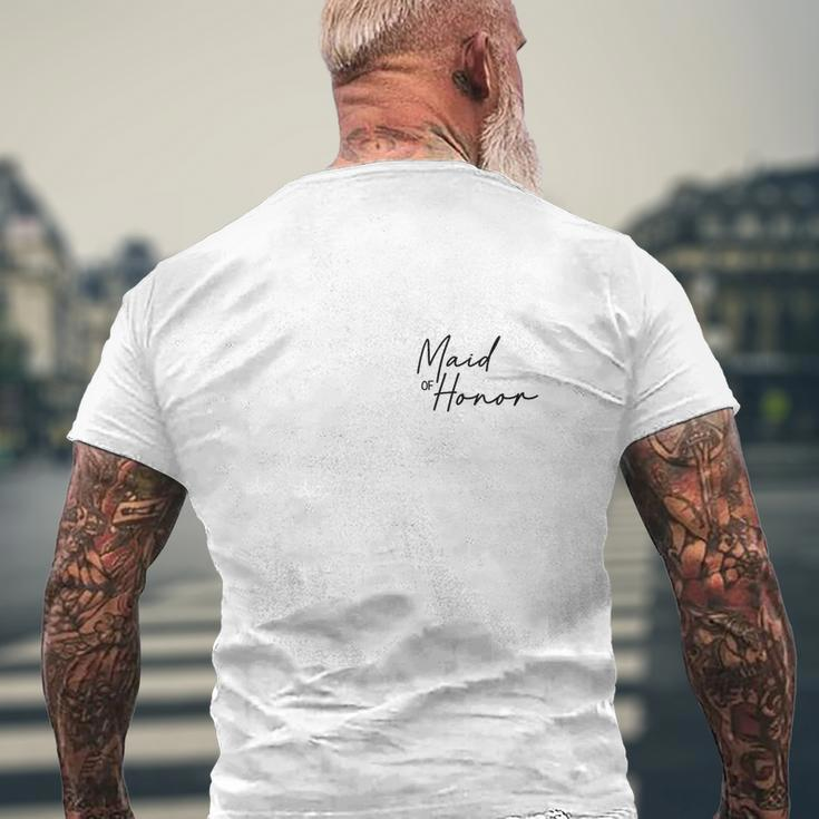 Maid Of Honor Gifts For Wedding Day Proposal Matron Of Honor Mens Back Print T-shirt Gifts for Old Men