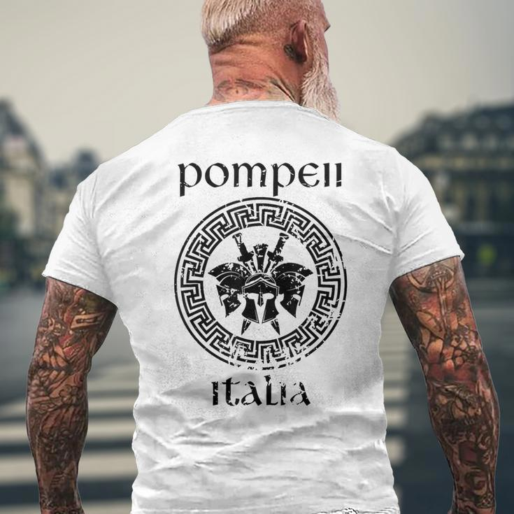 Pompeii Italy Gladiator Warrior Vacation Vintage Men's T-shirt Back Print Gifts for Old Men