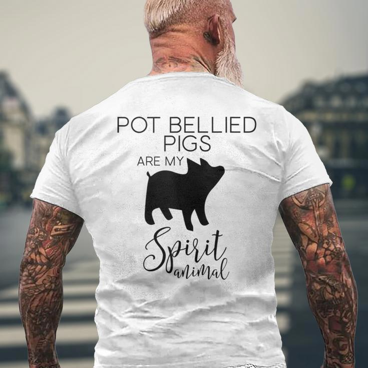 Pot Bellied Pigs Are My Spirit Animal J000462 Men's T-shirt Back Print Gifts for Old Men