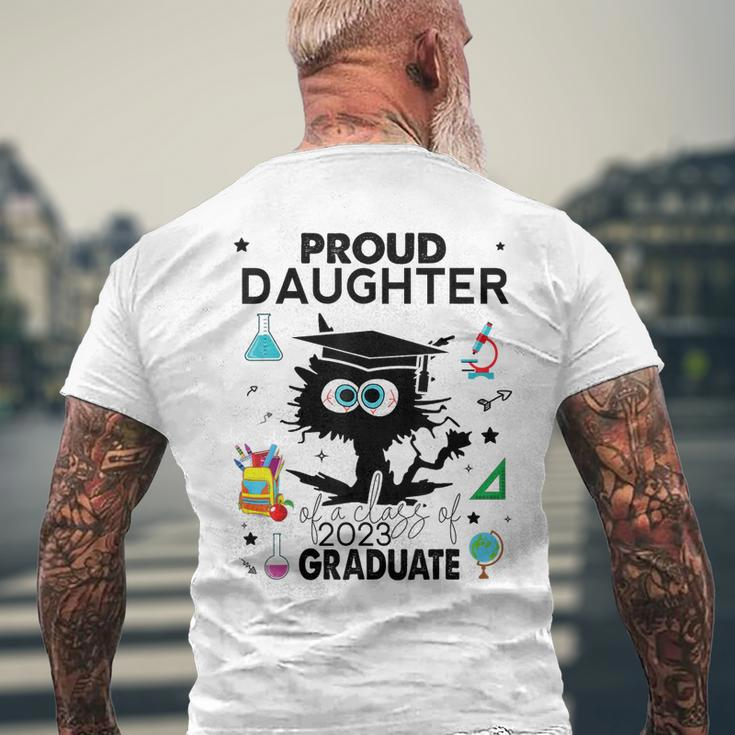 Proud Daughter Of A Class Of 2023 Graduate Black Cat Men's Back Print T-shirt Gifts for Old Men