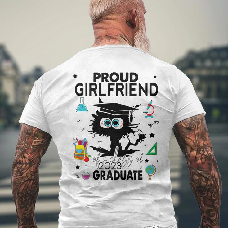 Proud Girlfriend Of A Class Of 2023 Graduate Black Cat Men's Back Print T-shirt Gifts for Old Men