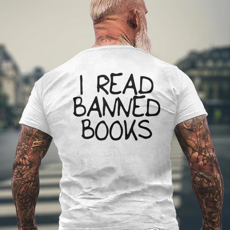 I Read Banned Books Men's Back Print T-shirt Gifts for Old Men