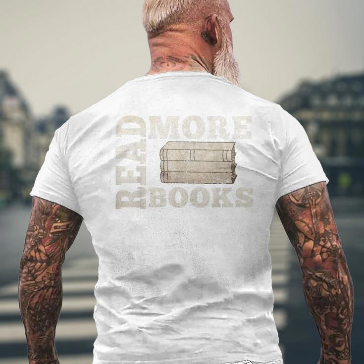 Read More Books Book Reading English Lit Funny  Mens Back Print T-shirt Gifts for Old Men