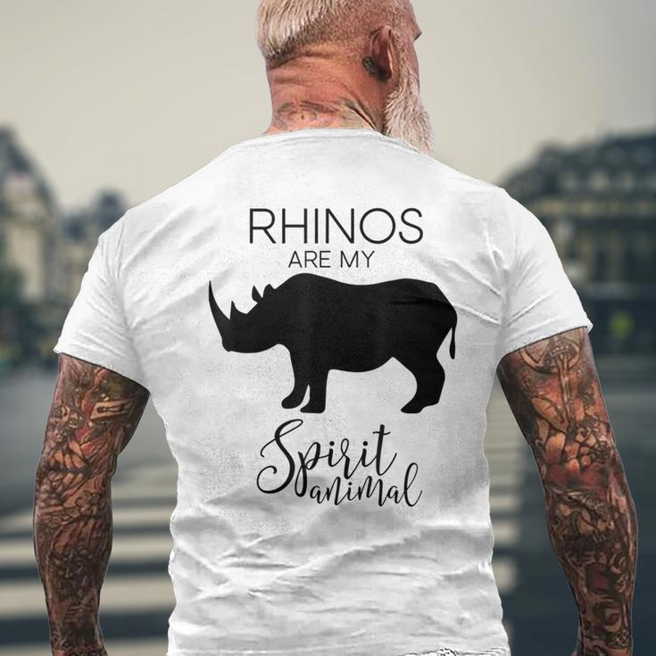 Rhino Rhinoceros Spirit Animal J000470 Men's T-shirt Back Print Gifts for Old Men