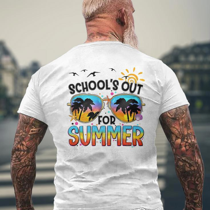 Schools Out For Summer Last Day Of School BeachSummer Men's Back Print T-shirt Gifts for Old Men