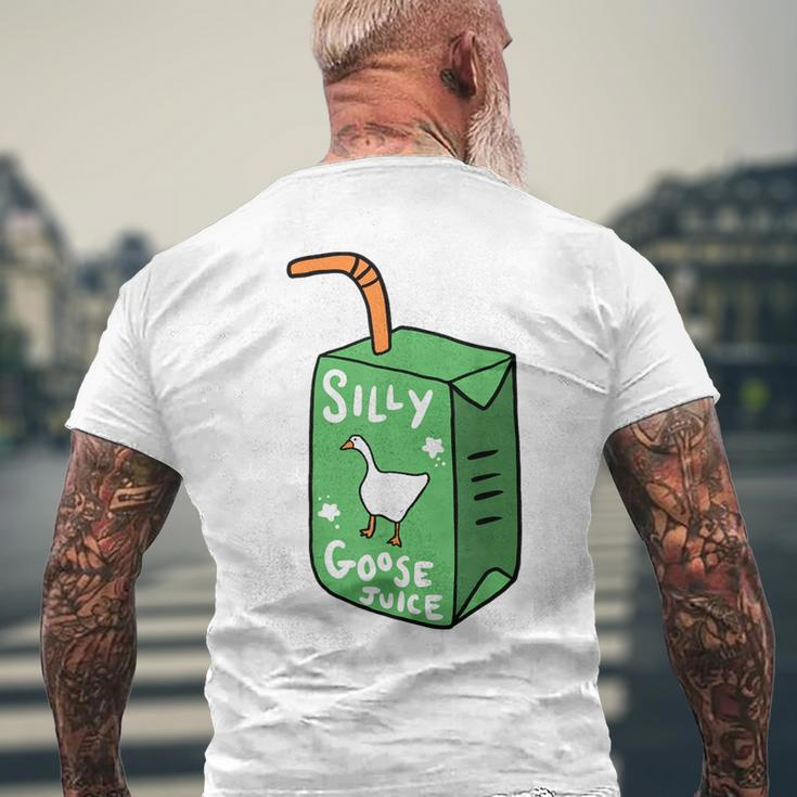 Silly Goose Juice Funny Goose Meme Bird Lover Mens Back Print T-shirt Gifts for Old Men