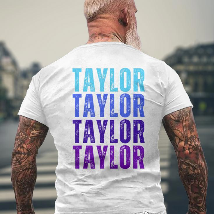 Taylor Personalized Name I Love Taylor Men's T-shirt Back Print Gifts for Old Men