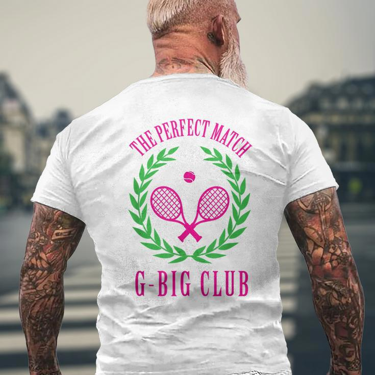 Tennis Match Club Little G Big Sorority Reveal Men's T-shirt Back Print Gifts for Old Men