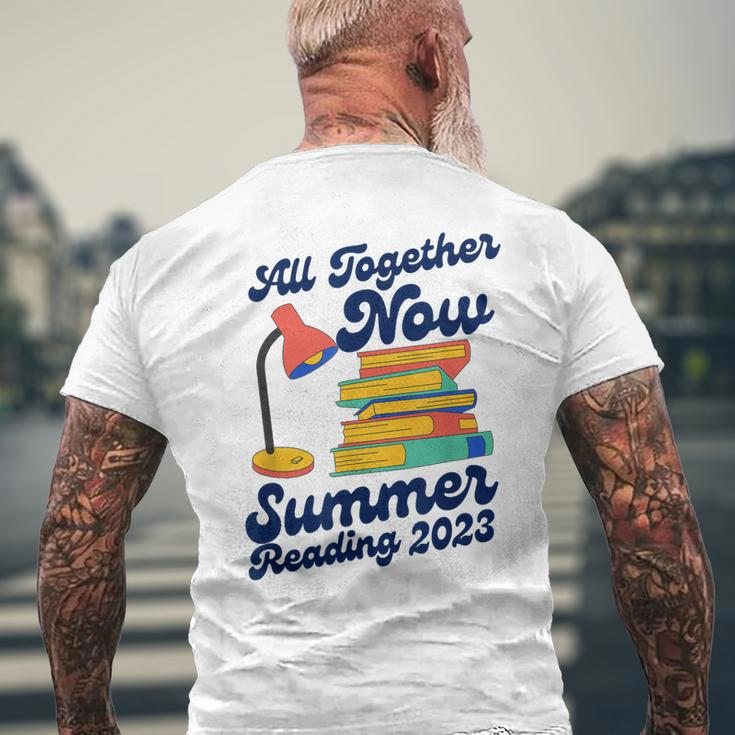 All Together Now Summer Reading 2023 Lover Books Men's Back Print T-shirt Gifts for Old Men