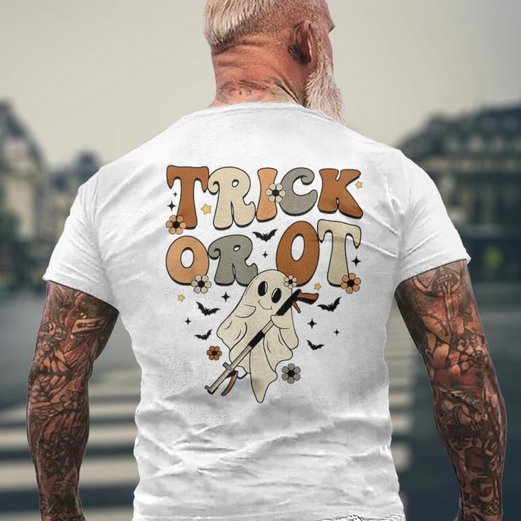 Trick Or Occupational Therapy Ot Ghost Halloween Costume Men's T-shirt Back Print Gifts for Old Men